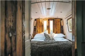  ?? PHOTO: SHARON PEACH ?? A king-size bed is standard in all Boutique Narrowboat­s.