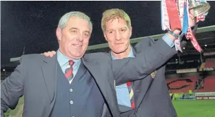  ??  ?? Walter Smith and Richard Gough on the night in 1997 that nine-in-a-row was clinched