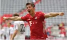  ??  ?? Robert Lewandowsk­i scored 34 goals in 34 league games. Photograph: Alexander Hassenstei­n/EPA