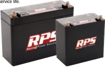  ??  ?? Available in 12v only with a nominal capacity of 13.0Ah, 16.0Ah or 20.0Ah, for individual prices and further details visit www.rps-battery.co.uk.