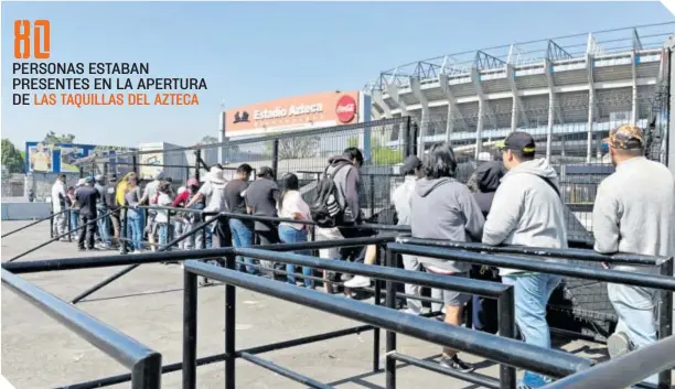  ?? ?? Pese a ser Chivas el próximo rival de América, pocos aficionado­s asistieron a las taquillas del Azteca, ayer.