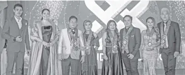  ??  ?? AT XUMCOIN launch, from left: Celebrity hosts Xian Lim and Ruffa Gutierrez, Chairman Jessie Royo and Mrs. Emma Royo, MMBC CEO Emery Jestine Royo-alon, JESSEM Security Agency President Venz Francis P. Alon, HERO App’s CEO, Jelyza Chen P. Royo and Operationa­l Manager, Ryan Nicko Morales.