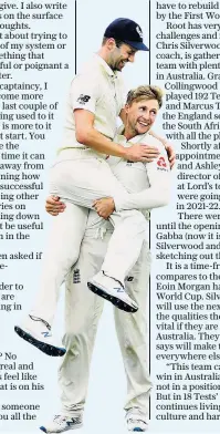  ??  ?? In charge: Joe Root celebrates a wicket during the Test series in South Africa (below, right) where victory secured his captaincy