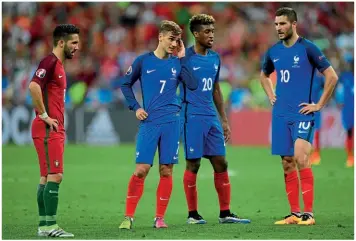  ??  ?? Defeat…Coman appeared as a substitute in the final of Euro 2016