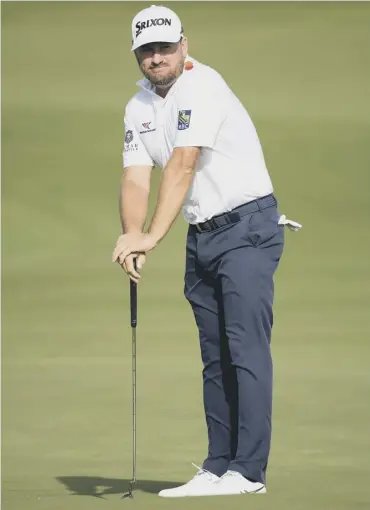  ??  ?? 0 Graeme Mcdowell maintained his recent good form to set the pace at the Saudi Internatio­nal.