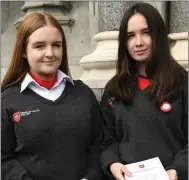  ??  ?? Cadets Susan Smyth and Aine O’Brien.