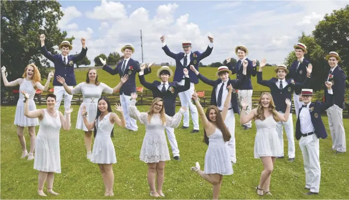  ?? COURTESY PHOTOS ?? Wakefield's Class of 2020 poses for a graduation picture on the Huntly campus.