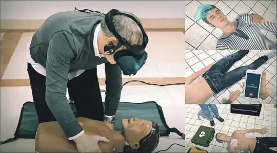  ?? ?? Con una gafas de realidad virtual, la formación en seguridad y salud laboral se convierte en real con la plataforma de Ludus.