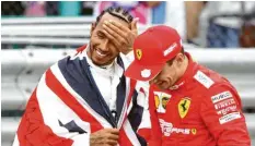  ?? Fotos: dpa ?? Lewis Hamilton (links) hofft auf seinen siebten WM-Titel, Charles Leclerc gilt als Ausnahmeta­lent. Das muss er nun beweisen.