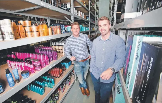  ?? Picture: LUKE MARSDEN ?? RY owners James Patten, left, and Brad Carr are selling their healthy and beauty products e-tailer to British technology giant The Hut Group.