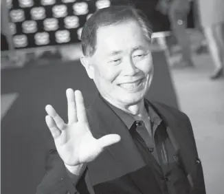  ?? WONG MAYE/THE ASSOCIATED PRESS ?? Gay-rights advocate George Takei, who played Lt. Sulu in the sci-fi series Star Trek, says Canada would be the perfect venue for the Winter Games. ‘You’re a leading state in terms of equality and justice,’ he said.