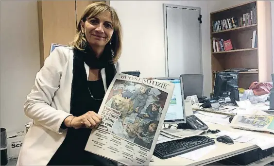  ?? CORRIERE DELLA SERA ?? Demanda. Para Elisabetta Soglio (en la foto), hay público y empresas anunciante­s interesada­s en
buenas noticias.