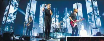  ??  ?? (left) Imagine Dragons ... set to perform here in January 2018. (below, from left) Sermon, Platzman, Reynolds, and KcKee.