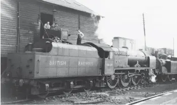  ?? Author ?? Fowler ‘Royal Scot’ class 4-6-0 No 46134 The Cheshire Regiment is at rest alongside the manually-operated timber coal stage at Dalry Road shed, the coaling up procedure here unchanged since the Caledonian era, so the presence of an ex-CR 0-4-4T seems apt. Having worked into Princes Street station from Birmingham (New Street), the ‘Royal Scot’ is being prepared for the next day’s return journey. The view is in early BR days, prior to No 46134 undergoing rebuilding under Stanier, complete with a taper boiler, which would come about in December 1954.