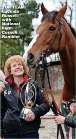  ?? ?? TOP TEAM: Lucinda Russell with National hero Corach Rambler