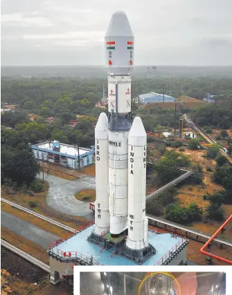  ?? FOTOS Y GRÁFICO: ISRO ?? Cohete GSLV Mk III
|