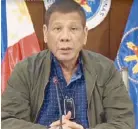  ??  ?? President Rodrigo Roa Duterte. Screenshot of the Pre SONA forum