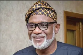  ??  ?? Chairman, South West Governors Forum and Ondo State Governor, Rotimi Akeredolu