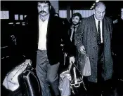  ?? SUPPLIED ?? Keith Murdoch, left, at London’s Euston Station after being expelled from the All Blacks team in November 1972.