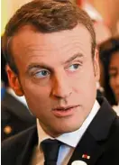  ?? —REUTERS ?? Emmanuel Macron