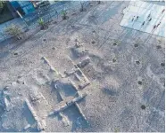  ??  ?? A game underway next to Limatambo archeologi­cal site. Lima residents have barely a third the urban green space recommende­d by WHO.