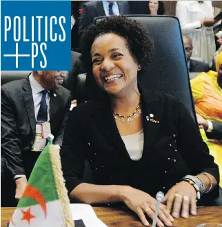  ?? SEAN KILPATRICK/ THE CANADIAN PRESS ?? Former governor general Michaëlle Jean was delighted to be chosen as the new Secretary-General of La Francophon­ie during the Francophon­ie Summit in Dakar, Senegal on Sunday.