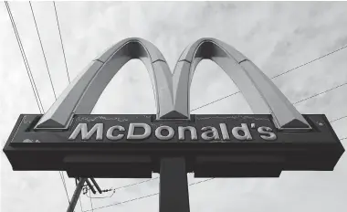  ?? THE ASSOCIATED PRESS FILES ?? On Monday, Employment and Social Developmen­t Canada announced it is investigat­ing reports that two other McDonald’s franchises, in Parksville on Vancouver Island in British Columbia and Lethbridge, Alta., misused the foreign worker program.