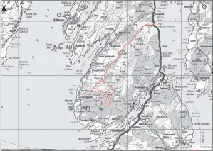  ??  ?? A map showing the proposed revised Knapdale wind farm.