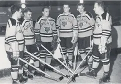  ??  ?? 0 Dryburgh ( third from left) with his Tigers teammates in 1961