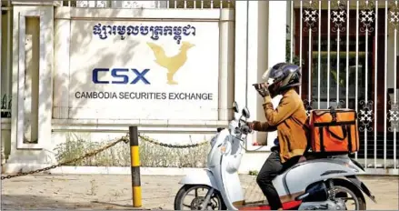  ?? HENG CHIVOAN ?? The Cambodia Securities Exchange (CSX) in the capital’s Daun Penh district on January 18.