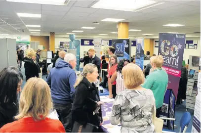  ??  ?? A job fair took place at Hinckley library.