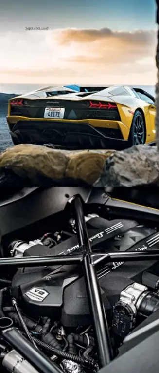  ??  ?? The four-wheel drive system of the new Aventador S Roadster guarantees excellent performanc­e in situations involving poor grip and is calibrated according to the driving modeselect­ed by the driver.