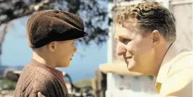  ?? Open Road Films ?? Jakob Salvati, left, and Michael Rapaport star in “Little Boy,” about a youth struggling to keep the faith about his enlisted father in World War II.