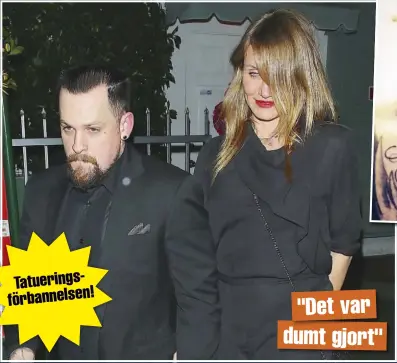  ??  ?? "DET VAR DUMT GJORT"
Benji Madden och Cameron Diaz har inte ens varit gifta i tre månader, men redan nu börjar olycksfågl­ar viska om skilsmässa.