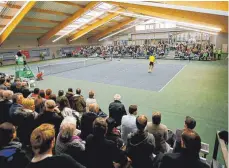  ?? FOTO: VS ?? Die deutschen Tennismeis­terschafte­n in der WTB-Halle in Biberach gingen am Sonntag mit einem neuen Zuschauerr­ekord zu Ende.