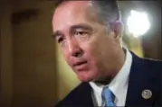  ?? AP FILE PHOTO ?? In this March 24, 2017, file photo, Rep. Trent Franks, R-Ariz. speaks with a reporter on Capitol Hill in Washington.