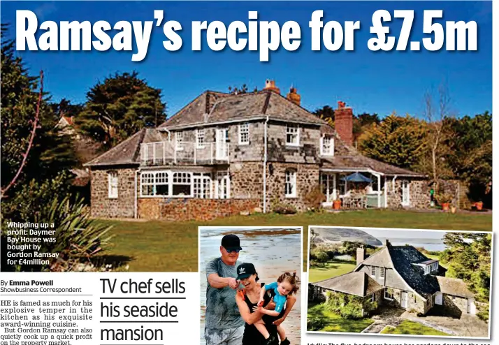  ?? ?? Whipping up a profit: Daymer Bay House was bought by Gordon Ramsay for £4million