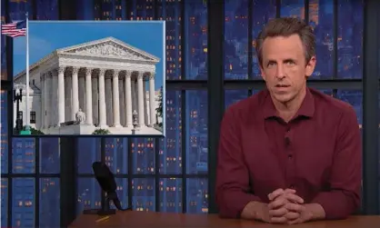  ?? Photograph: YouTube ?? Seth Meyers: ‘It won’t surprise you to learn that conservati­ves are still whining and casting themselves as victims because of the leak.’