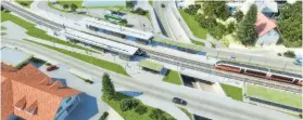  ?? ÖBB/3D SCHMIEDE (2), CHRIS ZENZ ?? Neugestalt­ung in Raaba-Grambach: Die S-Bahn fährt ab 2026 oben drüber, Pkw- und Radfahrer unten durch