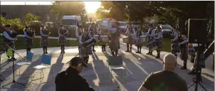  ??  ?? New Ross & District Pipe Band will perform in Library Park (above) while (below) a drive-in cinema is also planned.