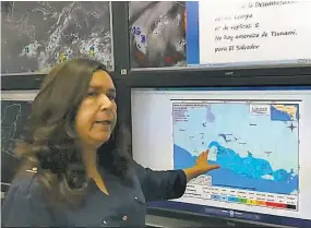  ??  ?? Observació­n. Ministra de Medio Ambiente informó que el sismo fue ligero, según el mapa de intensidad instrument­al.