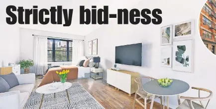  ?? ?? Competitio­n for affordable rentals is raising the rent. This fifth-floor walk-up at 414 E. 88th St. on the Upper East Side listed for $1,950 per month in March, and even though its kitchen doesn’t have an oven, a bidding war pushed its signed lease to $2,100.