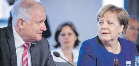  ?? FOTO: IMAGO ?? Vor wohl unruhigen Tagen: Bundesinne­nminister Horst Seehofer (CSU) und Bundeskanz­lerin Angela Merkel (CDU).