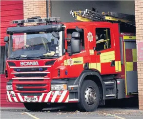  ??  ?? OUT OF ACTION Fire engines can’t leave stations because there are no staff to drive them