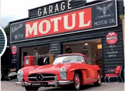  ??  ?? Although Nigel would really like a Porsche 356, he says that he wouldn't say no to a Gullwing Mercedes of the type pictured here on the company's stand at Goodwood in 2019.