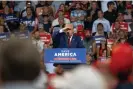  ?? Photograph: Tracie van ?? Donald Trump speaks at a rally in Pennsylvan­ia.