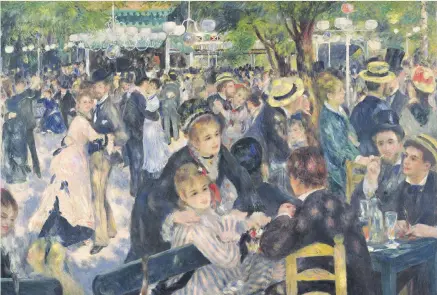  ??  ?? Faces in a crowd: Most of the figures in Dance at Le Moulin de la Galette were Renoir’s friends