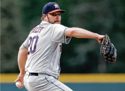  ?? Matthew Stockman / Getty Images ?? Astros starter Wade Miley was not intimated by the reputation of Coors Field, allowing only one run in his six innings Wednesday night.