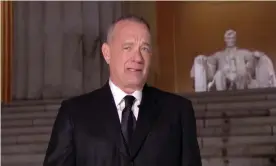  ??  ?? Tom Hanks was the ideal host for Celebratin­g America. Photograph: bideninaug­ural.org/ AFP/Getty Images