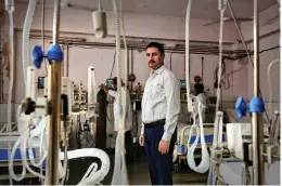  ?? ?? GREAT STRIDES Rakesh Kumar Singh, DM Ghaziabad, at a district hospital